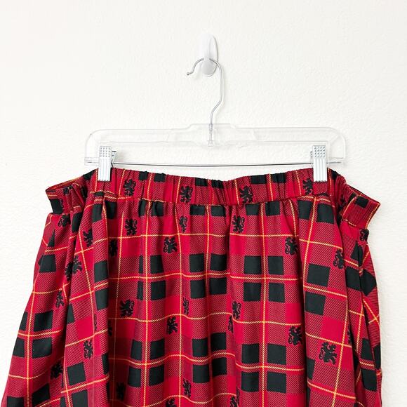 [Hot Topic] Harry Potter Red Gryffindor Plaid Mini Skirt Hogwarts Pockets Sz 2X - Picture 8 of 11
